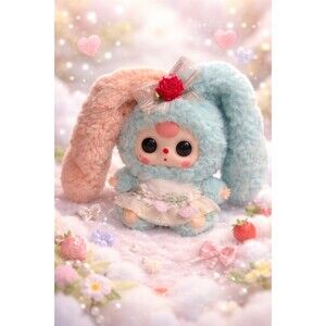 Baby Three Lily Rabbit Plush Pendant Collectible Doll